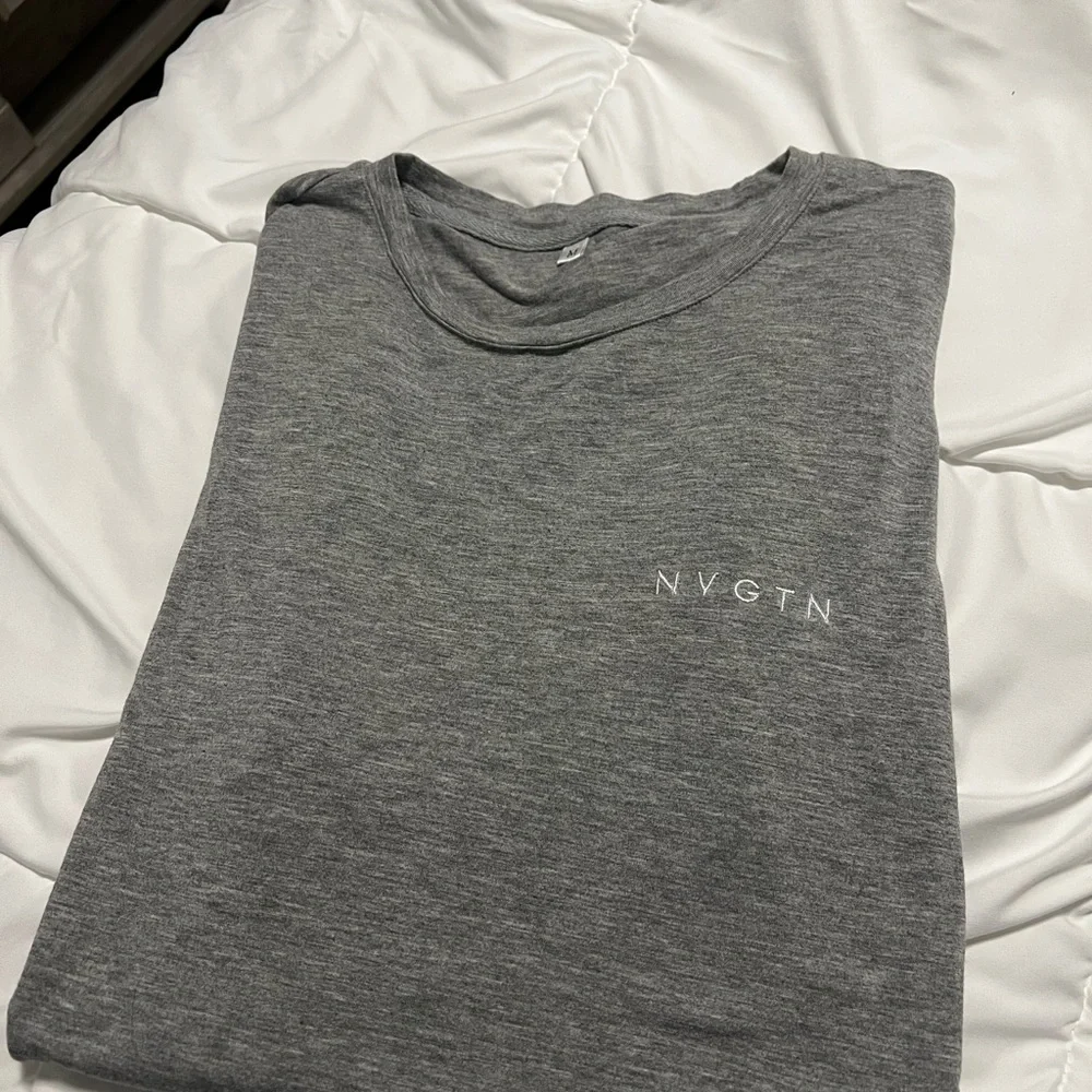 NVGTN Light Gray Men's Short Sleeve Tee - Picture 2 of 2